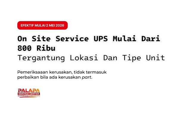 Pengumuman Perubahan Cost Jasa Servis UPS